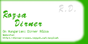 rozsa dirner business card