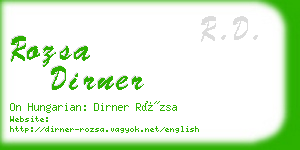 rozsa dirner business card